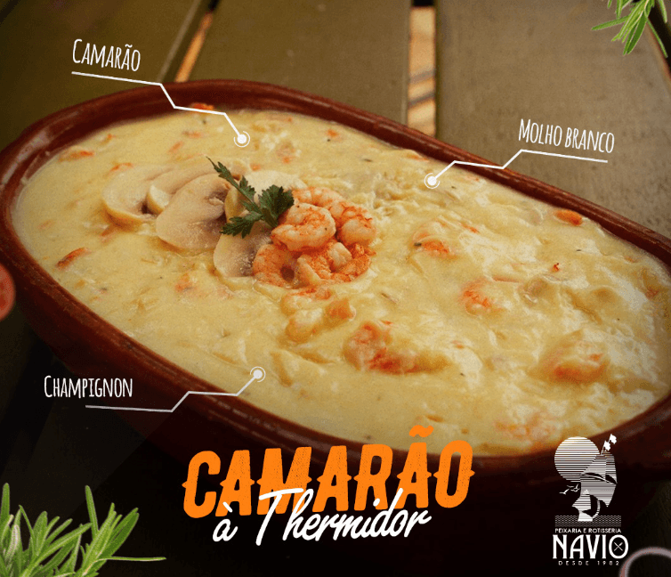 Camarão ao Thermidor